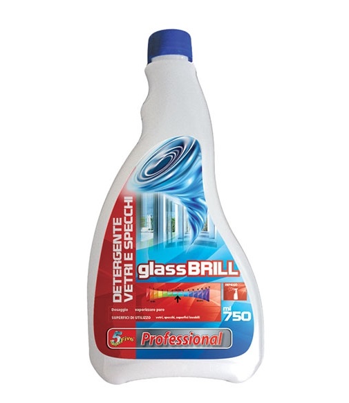 GLASS BRILL 750ML SUPERFIVE (Detergente vetri e specchi) - Clean Up Srl